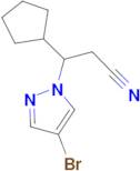 3-(4-Bromo-1H-pyrazol-1-yl)-3-cyclopentylpropanenitrile