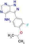 3-(3-Fluoro-4-isopropoxyphenyl)-1H-pyrazolo[3,4-d]pyrimidin-4-amine