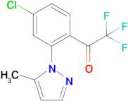 1-(4-Chloro-2-(5-methyl-1H-pyrazol-1-yl)phenyl)-2,2,2-trifluoroethan-1-one