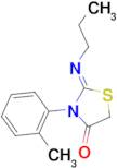 3-(2-Methylphenyl)-2-((Z)-propylimino)thiazolidin-4-one