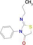 (Z)-3-phenyl-2-(propylimino)thiazolidin-4-one