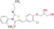 (Z)-5-((Z)-3-chloro-4-((S)-2,3-dihydroxypropoxy)benzylidene)-2-(propylimino)-3-(o-tolyl)thiazolidi…