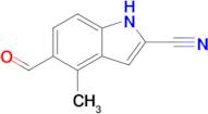 5-Formyl-4-methyl-1H-indole-2-carbonitrile