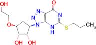 3-[(1R,2S,3S,4S)-2,3-dihydroxy-4-(2-hydroxyethoxy)cyclopentyl]-5-(propylsulfanyl)-3H,4H,7H-[1,2,3]triazolo[4,5-d]pyrimidin-7-one