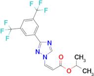 (Z)-isopropyl 3-(3-(3,5-bis(trifluoromethyl)phenyl)-1H-1,2,4-triazol-1-yl)acrylate