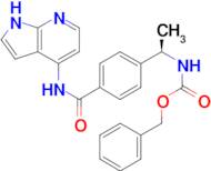 (R)-benzyl (1-(4-((1H-pyrrolo[2,3-b]pyridin-4-yl)carbamoyl)phenyl)ethyl)carbamate