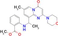 Methyl 2-(1-(7-methyl-2-morpholino-4-oxo-4H-pyrido[1,2-a]pyrimidin-9-yl)ethylamino)benzoate