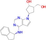 (1S,2S,4R)-4-(4-((S)-2,3-dihydro-1H-inden-1-ylamino)-7H-pyrrolo[2,3-d]pyrimidin-7-yl)-2-(hydroxy...