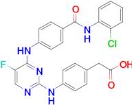 2-(4-(4-(4-(2-Chlorophenylcarbamoyl)phenylamino)-5-fluoropyrimidin-2-ylamino)phenyl)acetic acid