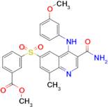 Methyl 3-(3-carbamoyl-4-(3-methoxyphenylamino)-8-methylquinolin-6-ylsulfonyl)benzoate