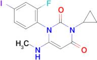 3-Cyclopropyl-1-(2-fluoro-4-iodophenyl)-6-(methylamino)pyrimidine-2,4(1H,3H)-dione