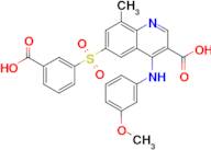 6-(3-Carboxyphenylsulfonyl)-4-(3-methoxyphenylamino)-8-methylquinoline-3-carboxylic acid