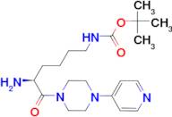 (S)-tert-butyl (5-amino-6-oxo-6-(4-(pyridin-4-yl)piperazin-1-yl)hexyl)carbamate