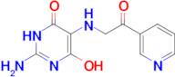 2-Amino-6-hydroxy-5-((2-oxo-2-(pyridin-3-yl)ethyl)amino)pyrimidin-4(3H)-one