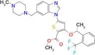 (R)-methyl 5-(6-((4-methylpiperazin-1-yl)methyl)-1H-benzo[d]imidazol-1-yl)-3-(1-(2-(trifluoromethyl)phenyl)ethoxy)thiophene-2-carboxylate