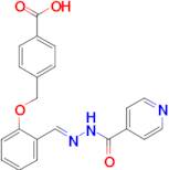 (E)-4-((2-((2-isonicotinoylhydrazono)methyl)phenoxy)methyl)benzoic acid