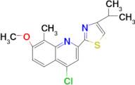2-(4-Chloro-7-methoxy-8-methylquinolin-2-yl)-4-isopropylthiazole