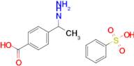 4-(1-Hydrazinylethyl)benzoic acid compound with benzenesulfonic acid (1:1)