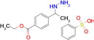 Ethyl 4-(1-hydrazinylethyl)benzoate benzenesulfonate