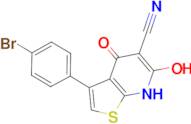 3-(4-bromophenyl)-6-hydroxy-4-oxo-4H,7H-thieno[2,3-b]pyridine-5-carbonitrile