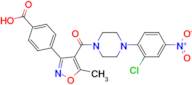 4-(4-(4-(2-Chloro-4-nitrophenyl)piperazine-1-carbonyl)-5-methylisoxazol-3-yl)benzoic acid