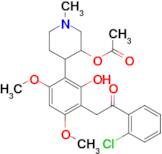 4-(3-(2-(2-Chlorophenyl)-2-oxoethyl)-2-hydroxy-4,6-dimethoxyphenyl)-1-methylpiperidin-3-yl acetate