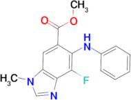 Methyl 4-fluoro-1-methyl-5-(phenylamino)-1H-benzo[d]imidazole-6-carboxylate