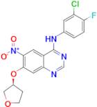 (S)-N-(3-chloro-4-fluorophenyl)-6-nitro-7-(tetrahydrofuran-3-yloxy)quinazolin-4-amine