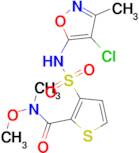 3-(N-(4-chloro-3-methylisoxazol-5-yl)sulfamoyl)-N-methoxy-N-methylthiophene-2-carboxamide