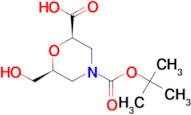 (2R,6S)-4-(tert-Butoxycarbonyl)-6-(hydroxymethyl)morpholine-2-carboxylic acid