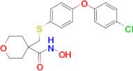 4-((4-(4-Chlorophenoxy)phenylthio)methyl)-N-hydroxytetrahydro-2H-pyran-4-carboxamide