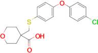 4-((4-(4-Chlorophenoxy)phenylthio)methyl)tetrahydro-2H-pyran-4-carboxylic acid