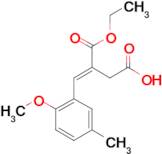 (E)-3-(ethoxycarbonyl)-4-(2-methoxy-5-methylphenyl)but-3-enoic acid