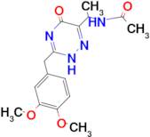 N-(1-{3-[(3,4-dimethoxyphenyl)methyl]-5-oxo-2,5-dihydro-1,2,4-triazin-6-yl}ethyl)acetamide