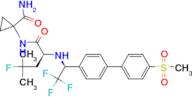 1-((S)-4-fluoro-4-methyl-2-((S)-2,2,2-trifluoro-1-(4'-(methylsulfonyl)biphenyl-4-yl)ethylamino)pentanamido)cyclopropanecarboxamide