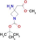 tert-Butyl 3-amino-3-(2-methoxy-2-oxoethyl)azetidine-1-carboxylate