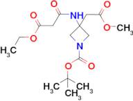 tert-Butyl 3-(3-ethoxy-3-oxopropanamido)-3-(2-methoxy-2-oxoethyl)azetidine-1-carboxylate