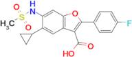 5-cyclopropyl-2-(4-fluorophenyl)-6-(methylsulfonamido)benzofuran-3-carboxylic acid