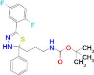 tert-Butyl (3-(5-(2,5-difluorophenyl)-2-phenyl-2,3-dihydro-1,3,4-thiadiazol-2-yl)propyl)carbamate