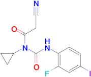 2-Cyano-N-cyclopropyl-N-((2-fluoro-4-iodophenyl)carbamoyl)acetamide