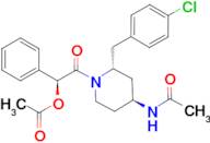 (S)-2-((2R,4S)-4-acetamido-2-(4-chlorobenzyl)piperidin-1-yl)-2-oxo-1-phenylethyl acetate