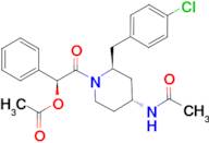 (S)-2-((2S,4R)-4-acetamido-2-(4-chlorobenzyl)piperidin-1-yl)-2-oxo-1-phenylethyl acetate