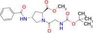 Methyl (2S,4R)-4-benzamido-1-((tert-butoxycarbonyl)glycyl)pyrrolidine-2-carboxylate