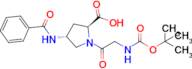 (2S,4R)-4-benzamido-1-(2-((tert-butoxycarbonyl)amino)acetyl)pyrrolidine-2-carboxylic acid