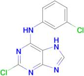 2-chloro-N-(3-chlorophenyl)-7H-purin-6-amine