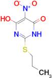 6-hydroxy-5-nitro-2-(propylsulfanyl)-3,4-dihydropyrimidin-4-one