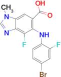 5-((4-Bromo-2-fluorophenyl)amino)-4-fluoro-1-methyl-1H-benzo[d]imidazole-6-carboxylic acid