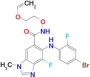 5-((4-Bromo-2-fluorophenyl)amino)-4-fluoro-1-methyl-N-(2-(vinyloxy)ethoxy)-1H-benzo[d]imidazole-6-carboxamide
