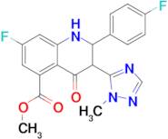 Methyl 7-fluoro-2-(4-fluorophenyl)-3-(1-methyl-1H-1,2,4-triazol-5-yl)-4-oxo-1,2,3,4-tetrahydroqu...