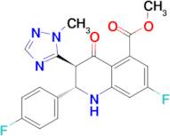 (2S,3S)-methyl 7-fluoro-2-(4-fluorophenyl)-3-(1-methyl-1H-1,2,4-triazol-5-yl)-4-oxo-1,2,3,4-tetrah…